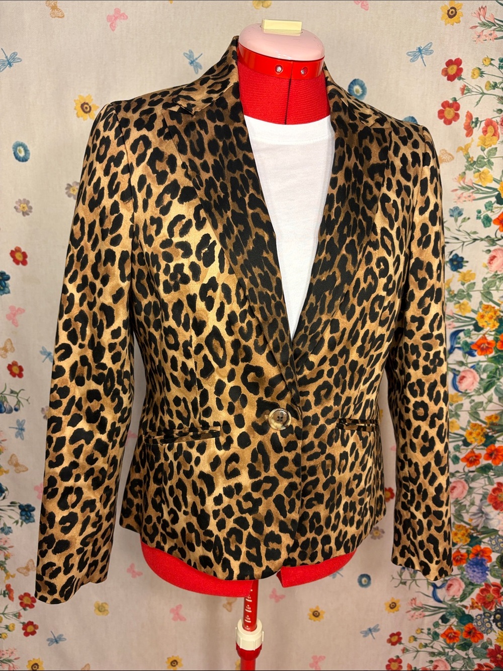 Jones New York Leopard Print Blazer in Tan and Black
